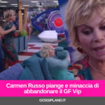 Carmen Russo piange e minaccia di abbandonare il GF Vip