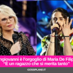 Maria De Filippi orgogliosa di Sangiovanni: “È un ragazzo che si merita tanto”