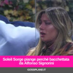 Soleil Sorge piange perché bacchettata da Alfonso Signorini