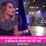 Sonia Bruganelli battibecca con Signorini e lascia lo studio del GF Vip