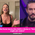 Delia Duran lascia Alex Belli in diretta tv:"Non lo voglio più vedere"