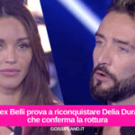 Alex Belli prova a riconquistare Delia Duran che conferma la rottura