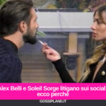 Alex Belli e Soleil Sorge litigano sui social: ecco perché