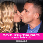 Michelle Hunziker torna con Eros: ecco la fede al dito